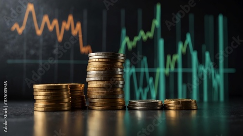 Stacked Coins vs Rising Prices