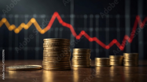 Stacked Coins vs Rising Prices