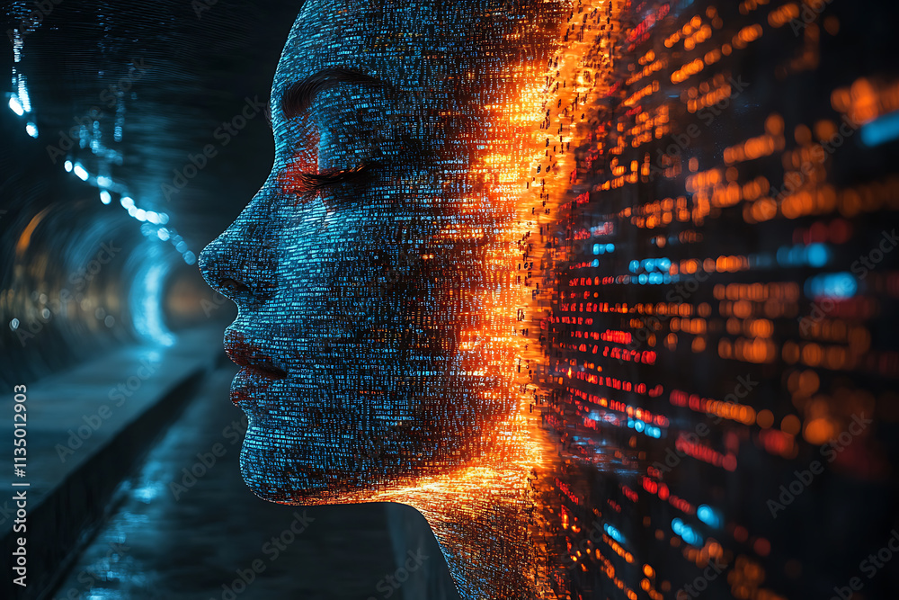 the image of a person mixed with computer code, presented
the image of a person mixed with computer code, presented