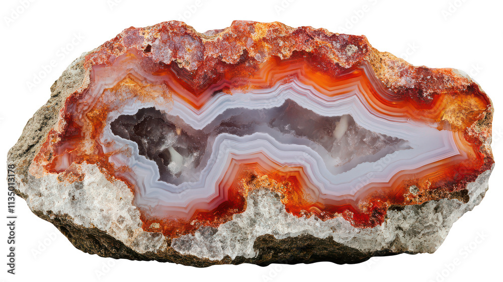 Beautiful Agate Stone with Colorful Bands