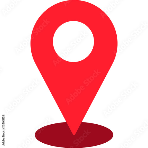 Red map pin icon. Location pin. GPS Pin pointer