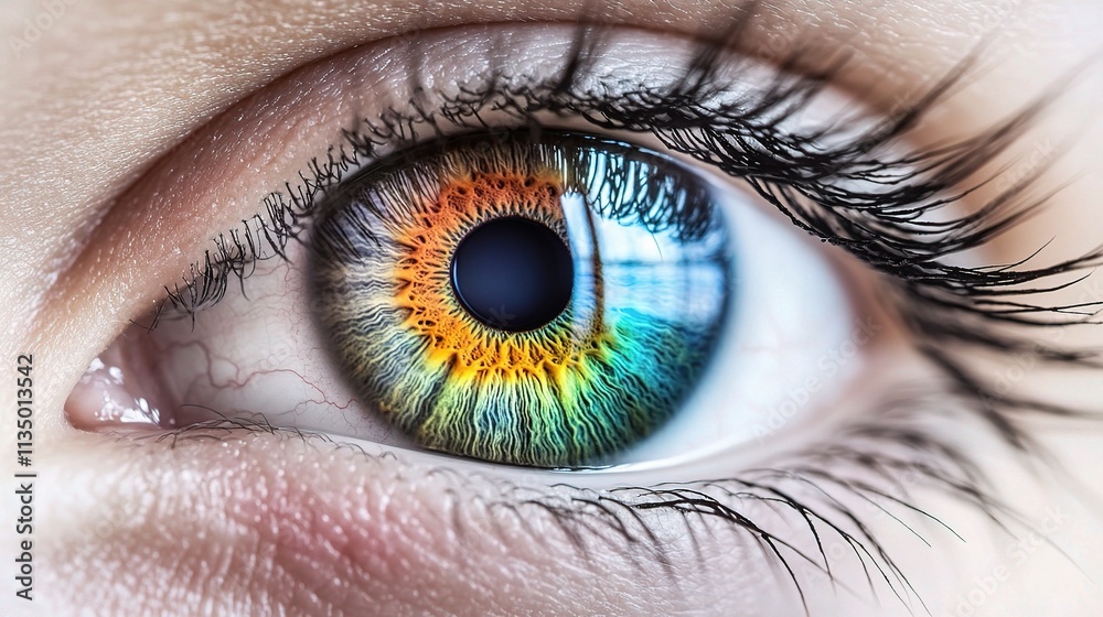 Obraz premium Vivid Human Eye Model with Realistic Colors and Detailed Texture