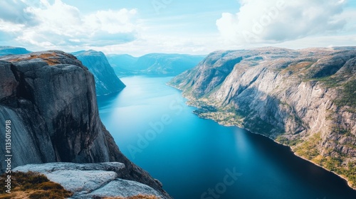 Majestic Fjord Landscape in Norway photo