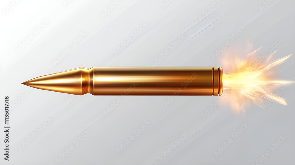 Shiny Golden Bullet Against a White Reflective Background
A metallic golden bullet displayed against a clean white background with subtle reflections and light. Shiny Golden Bullet Against a White Reflective Background
A metallic golden bullet displayed against a clean white background with subtle reflections and light.