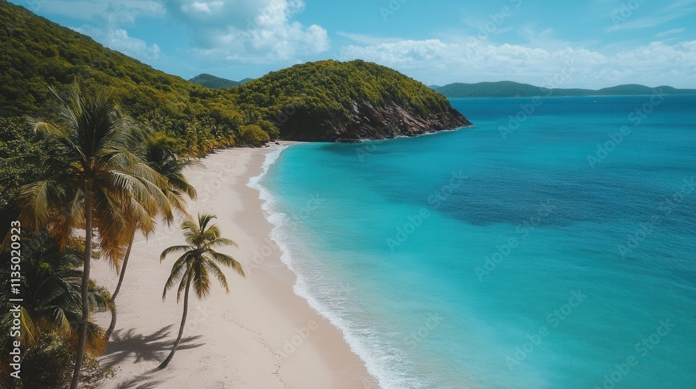 a secluded tropical island with white sandy beaches, turquoise waters, and palm trees swaying in the breeze. a secluded tropical island with white sandy beaches, turquoise waters, and palm trees swaying in the breeze.