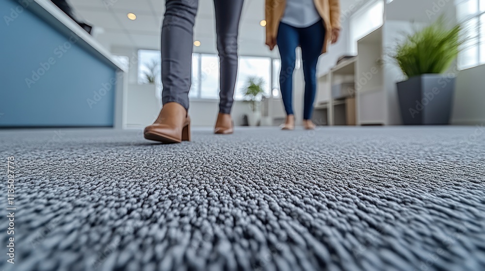 custom made wallpaper toronto digitalFootsteps on plush carpet create a welcoming atmosphere in a bright workspace with greenery