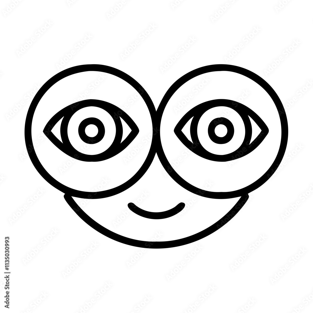 eyes icon, emoji day line art, emoji icon - simple black line art icon of eyes, symbolizing emoji day topic celebrations. emoji vector art. eyes icon, emoji day line art, emoji icon - simple black line art icon of eyes, symbolizing emoji day topic celebrations. emoji vector art.