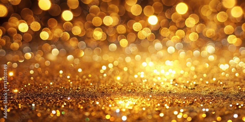 A sparkling gold bokeh background with soft, out-of-focus lights creating a dreamy and festive ambiance A sparkling gold bokeh background with soft, out-of-focus lights creating a dreamy and festive ambiance