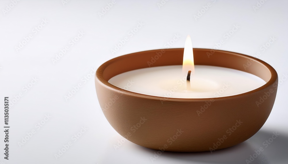 lite candle on white background lite candle on white background