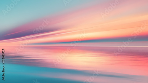 An abstract sunrise over the ocean.