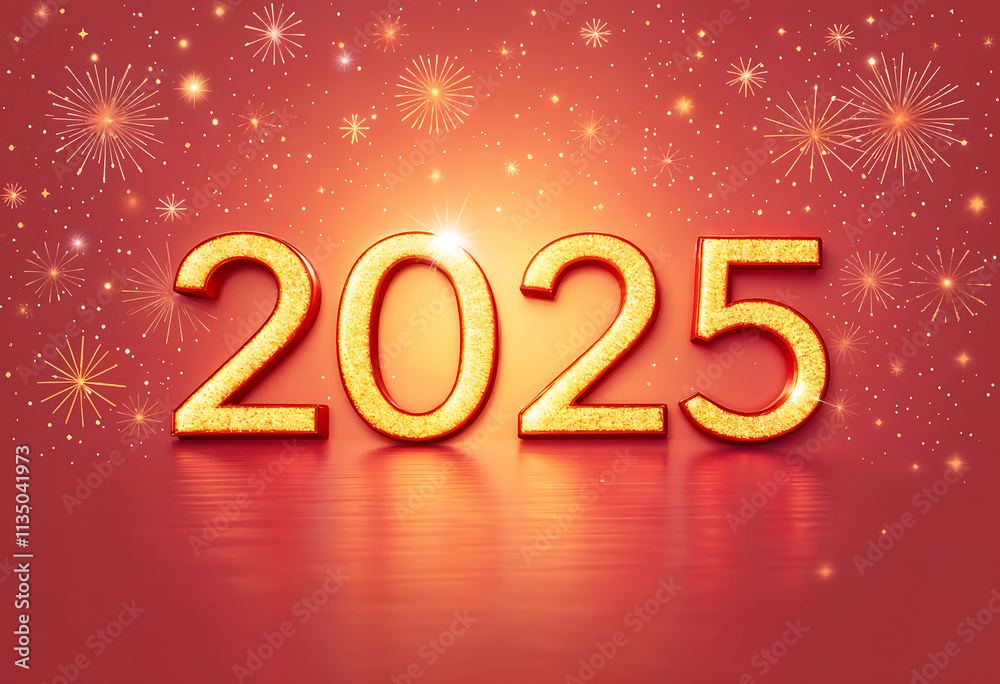 Happy New Year 2025 Typography Text Effect Happy New Year 2025 Typography Text Effect