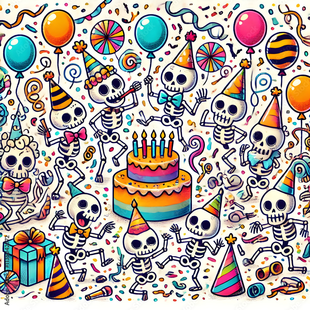 Fototapeta premium seamless background with cake