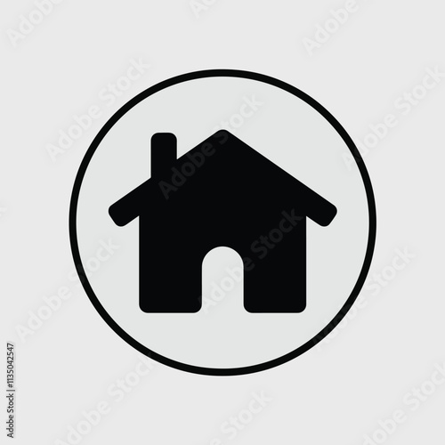 Web home flat icon for apps and websites