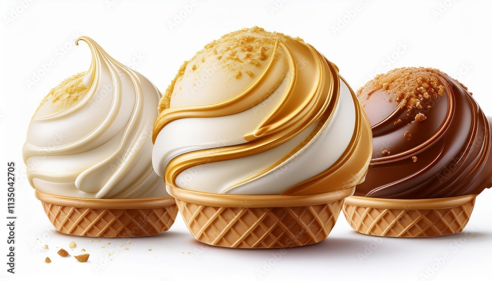 3D ice cream illustration 