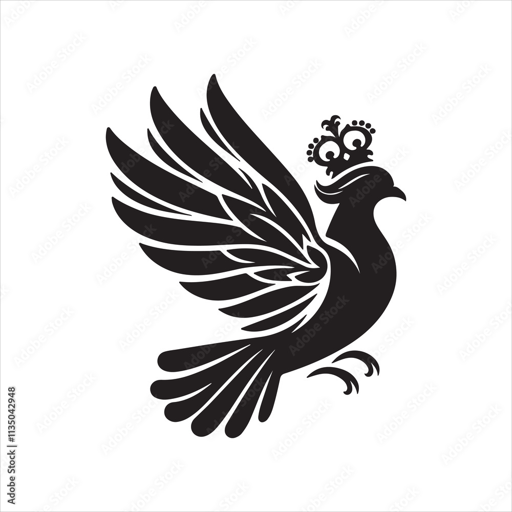 Fototapeta premium dove bird with peace symbol