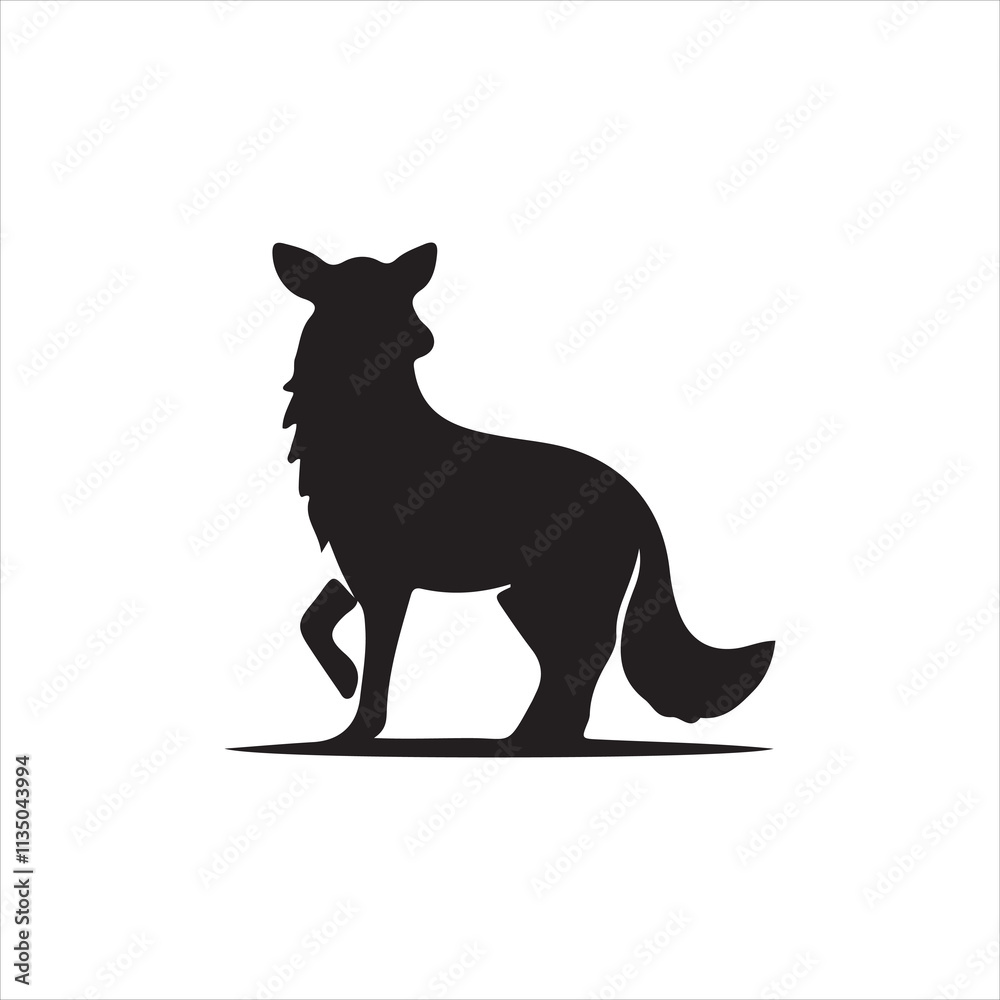Fototapeta premium black wolf silhouette