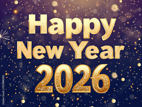 Create A Digital Poster For New Year's 2026 With A Sleek And Futuristic Design