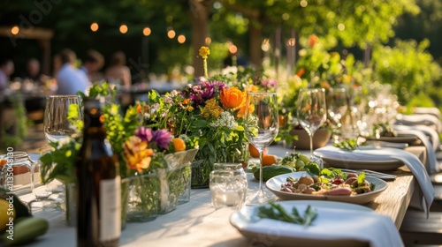 Wallpaper Mural Farm-to-table dinner with fresh, organic produce Torontodigital.ca