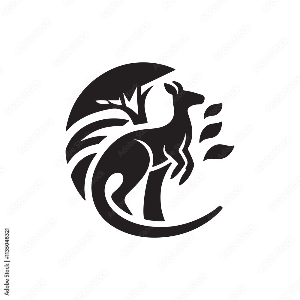 Kangaroo vector logo Kangaroo vector logo