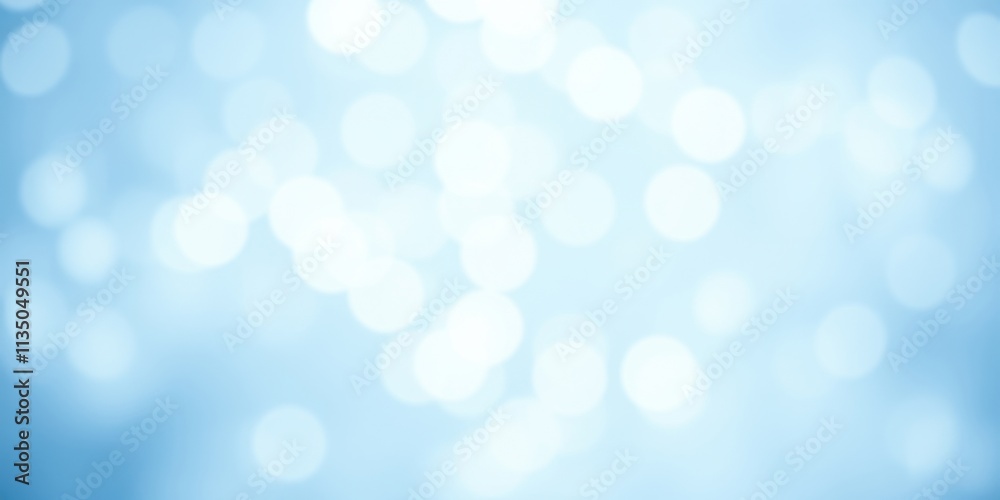 Abstract Blurred Light Spots on a Soft Blue Background Abstract Blurred Light Spots on a Soft Blue Background