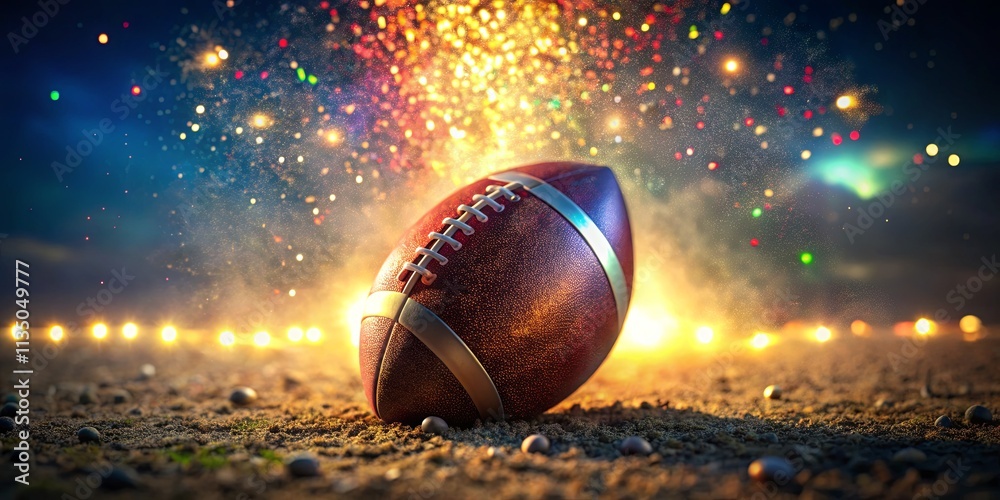 Exciting Football with Colorful Background Effects Exciting Football with Colorful Background Effects
