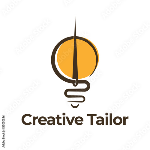 creative tailor flat minimalist logo design