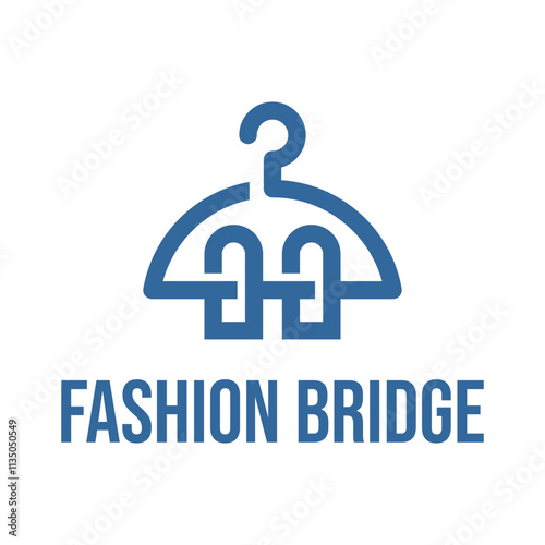 fashion laundry bridge flat minimalist logo design