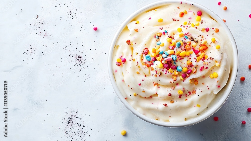 Canjica showing creamy texture and vibrant toppings. Canjica showing creamy texture and vibrant toppings.