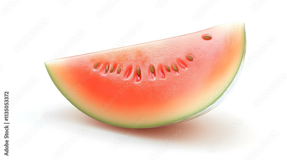 3D Sweet melon icon on a white background 3D Sweet melon icon on a white background