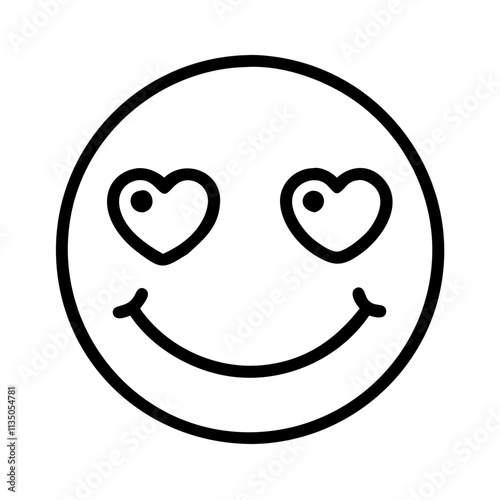heartwarming smile icon, father’s day line art, father icon - simple black line art icon of heartwarming smile, for father’s day celebrations. father vector art.