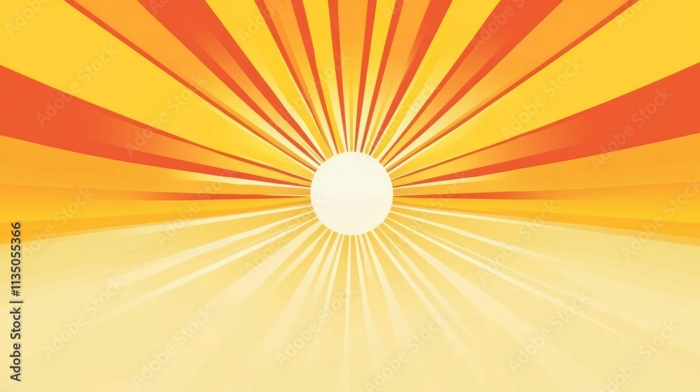 Abstract Sunburst Radiating Bright Yellow Orange Rays Abstract Sunburst Radiating Bright Yellow Orange Rays