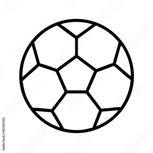 soccer ball icon, father’s day line art, father icon - simple black line art icon of soccer ball, for father’s day celebrations. father vector art.