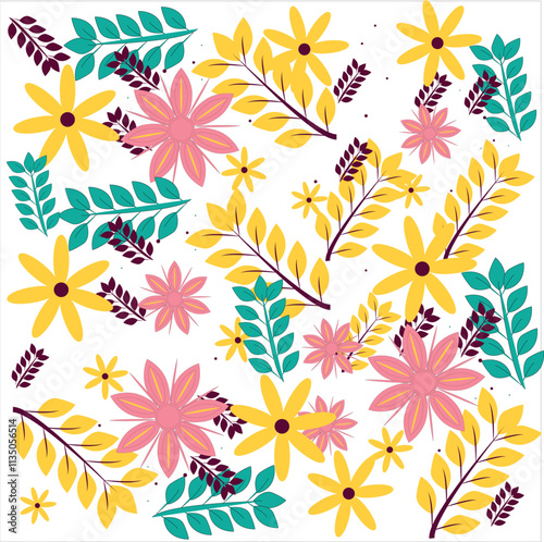 Beautiful flower design in pastel color seamless pattern. This pattern can be used for fabric textile wallpaper and gift wrap paper.