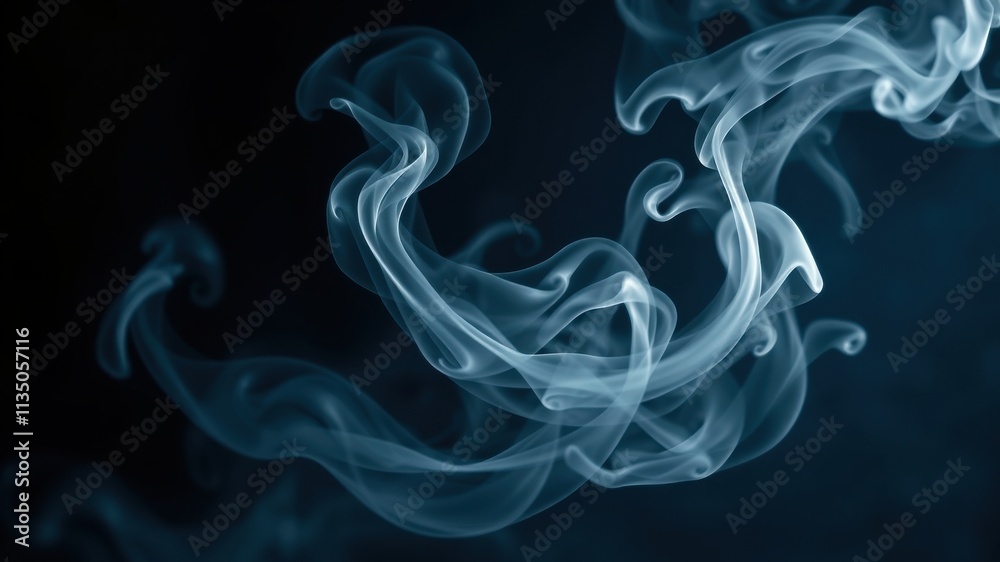 custom made wallpaper toronto digitalAbstract Smoke Design Delicate Swirls of White Against a Deep Blue Background
