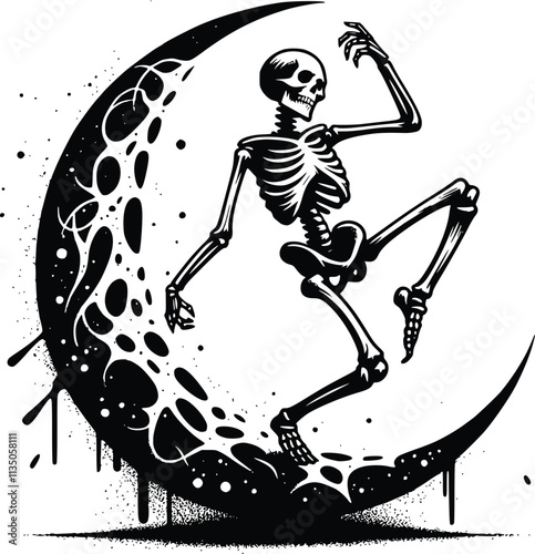 Skeleton Funny Dance Svg, Halloween Svg