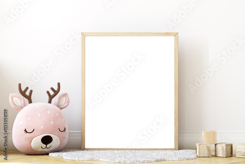 Frame mockup kids in interior