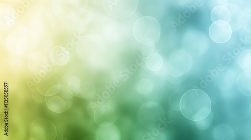 Abstract Green Blue Bokeh Background