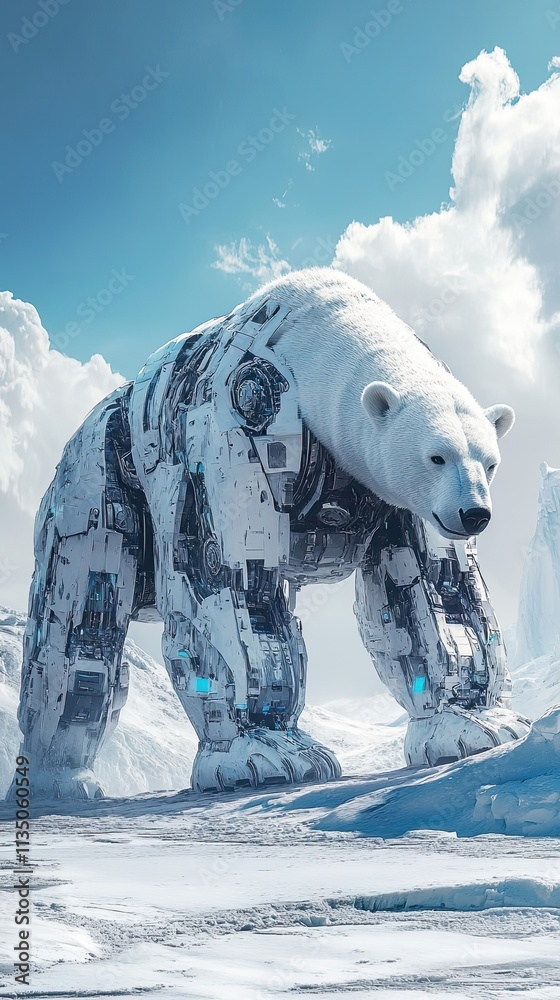 A Mechanical Polar Bear Roams the Arctic Wasteland A Mechanical Polar Bear Roams the Arctic Wasteland