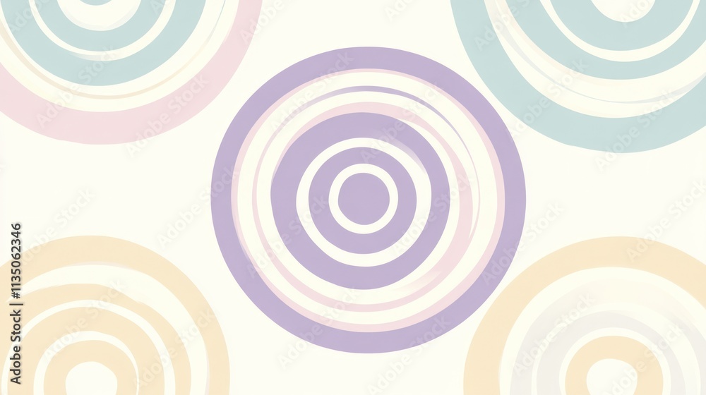 Abstract pastel circles pattern design background