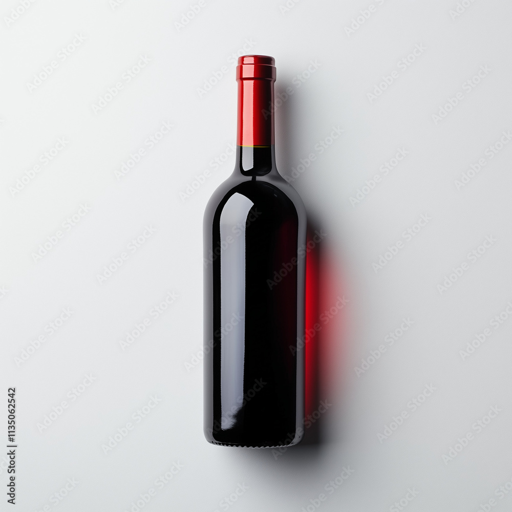 mockup of red wine bottle on white background product photography mockup of red wine bottle on white background product photography