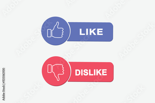 Thumb up and thumb down, Like and dislike icon thumbs up and down black vector icons