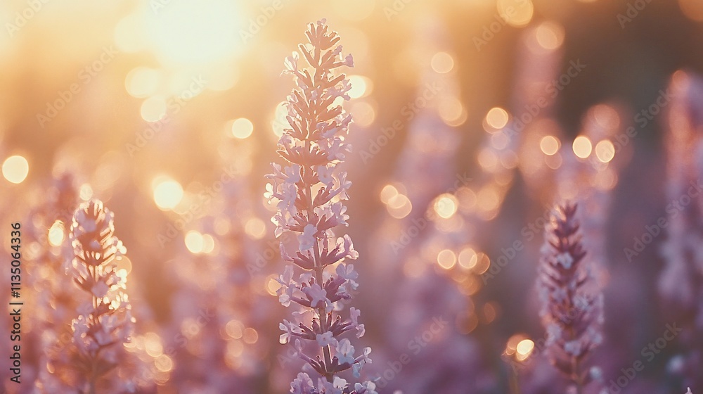 Golden Hour Lavender Field Sunset Bloom Golden Hour Lavender Field Sunset Bloom