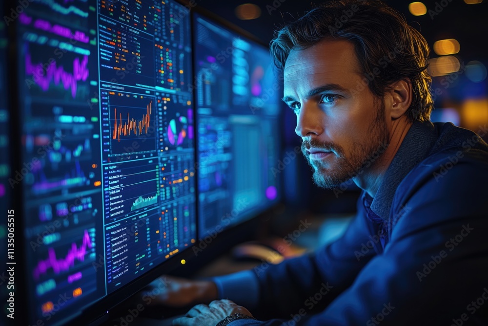 A financial analyst working on spreadsheets with charts and graphs on multiple monitors --ar 3:2 --style raw --stylize 750 --v 6.1 Job ID: 2f123755-87f2-4a61-b696-9e1ec022ec7b