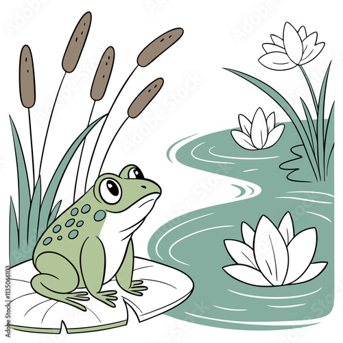 frog in the pond