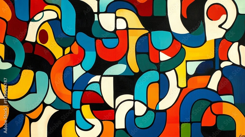 Fototapeta premium Intricate Abstract Pattern of Lines and Shapes Perfect for Modern Interior Design and Creative Projects