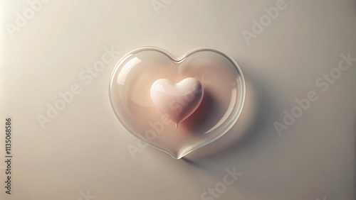 Minimalist Photography of a Heart-Shaped Comic Bubble Representing Love, Intimacy, and Connection in a Simple Yet Powerful Composition
