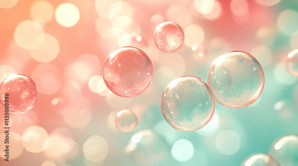 Pastel Bubbles Bokeh Background - Abstract Texture Pastel Bubbles Bokeh Background - Abstract Texture