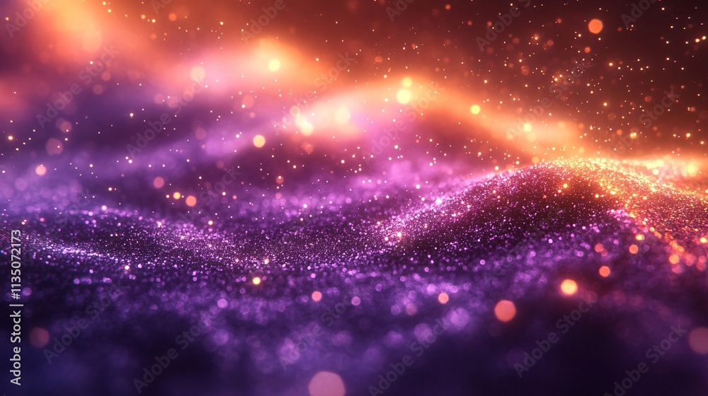 Purple & Orange Glitter Bokeh Background Purple & Orange Glitter Bokeh Background