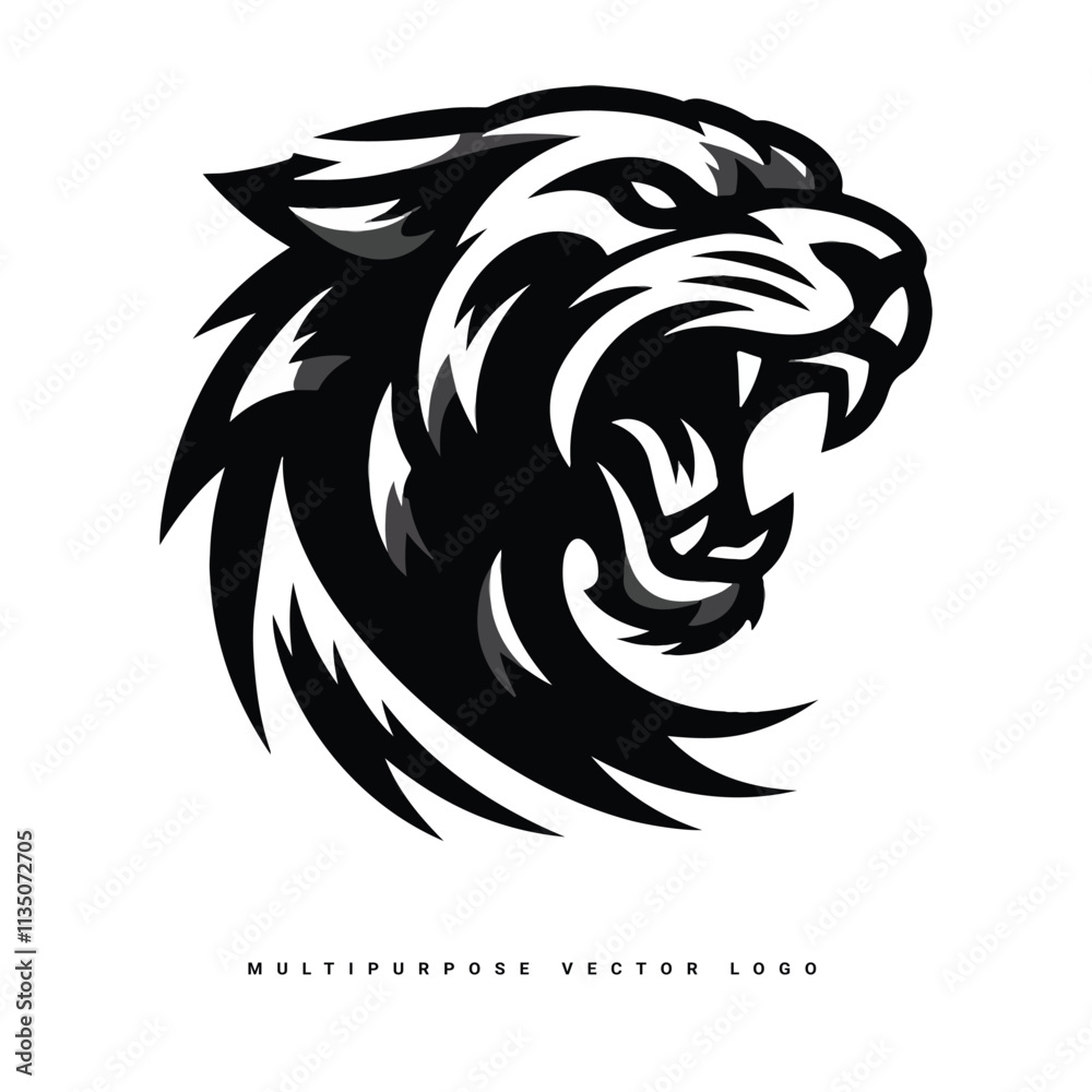 Obraz premium Creative and unique professional corporate esports Cricket and football Sports logo with Animal 