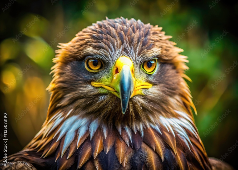 Majestic Eagle Portrait: Fierce Bird of Prey Close-Up Landscape Photography